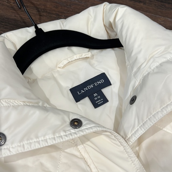 NWOT Lands End Off White Down Puffer Vest - Picture 2 of 4